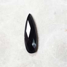 13X40MM FACETED PEAR CABOCHON BLACK ONYX(1PCS/BAG)